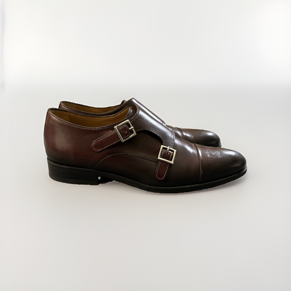 Ace Marks Made In Italy Double Monk Strap Dress Shoes 10D $349 MSRP